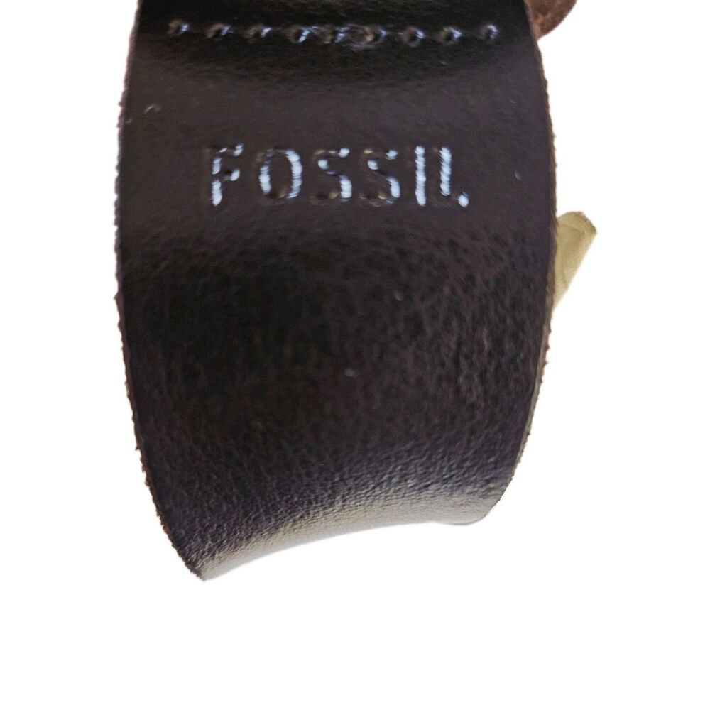 Fossil Black Leather Belt Size 32 - Picture 5 of 6
